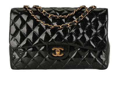 Single Flap Jumbo, £4,200, Handbags, Black, Leather, Front view